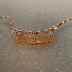 ‘18k gold ‘Kristina’ necklace from Dubai! 💞😍💎